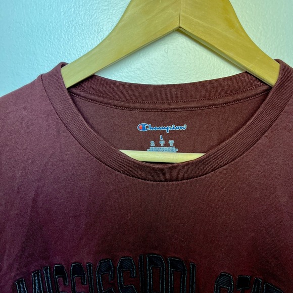 Champion Mississippi State Bulldogs Short Sleeve T Shirt Mens Size Large Maroon - Picture 3 of 6